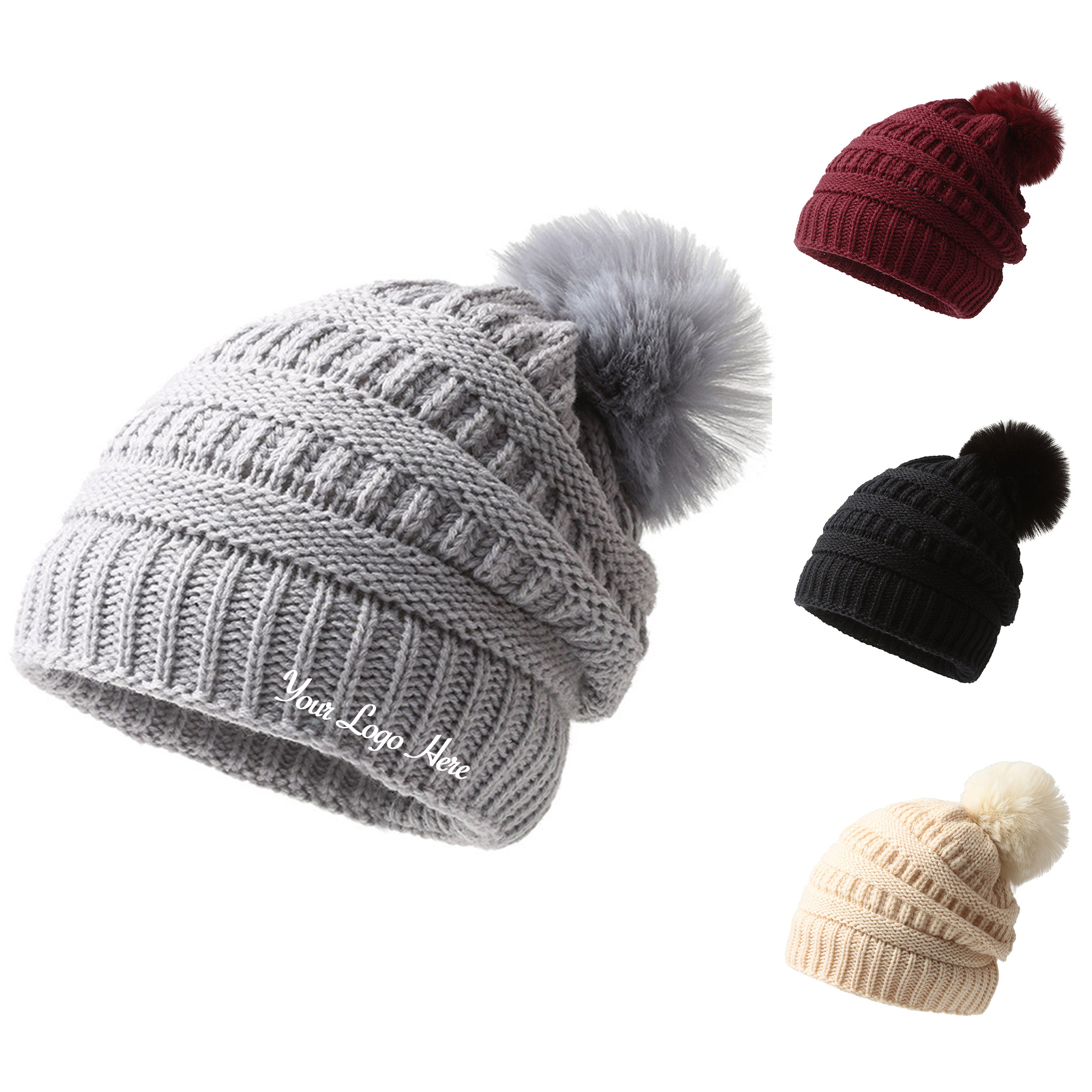Oversized Soft Warm Knit Hat 2