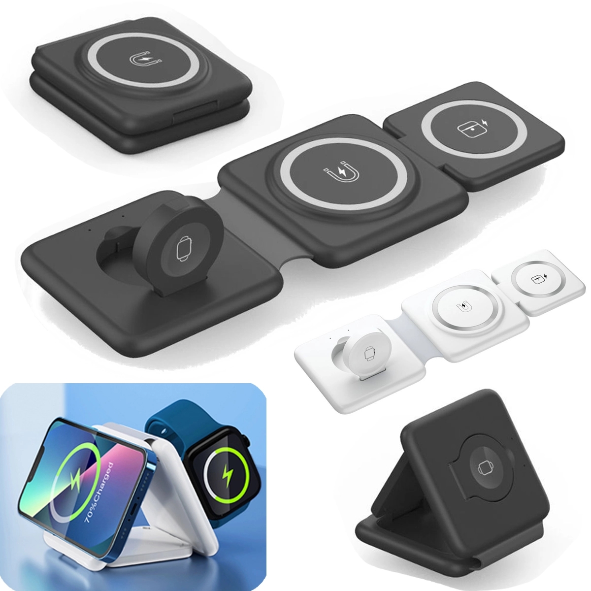 3 in 1 Magnetic Foldable Wireless Charger 1
