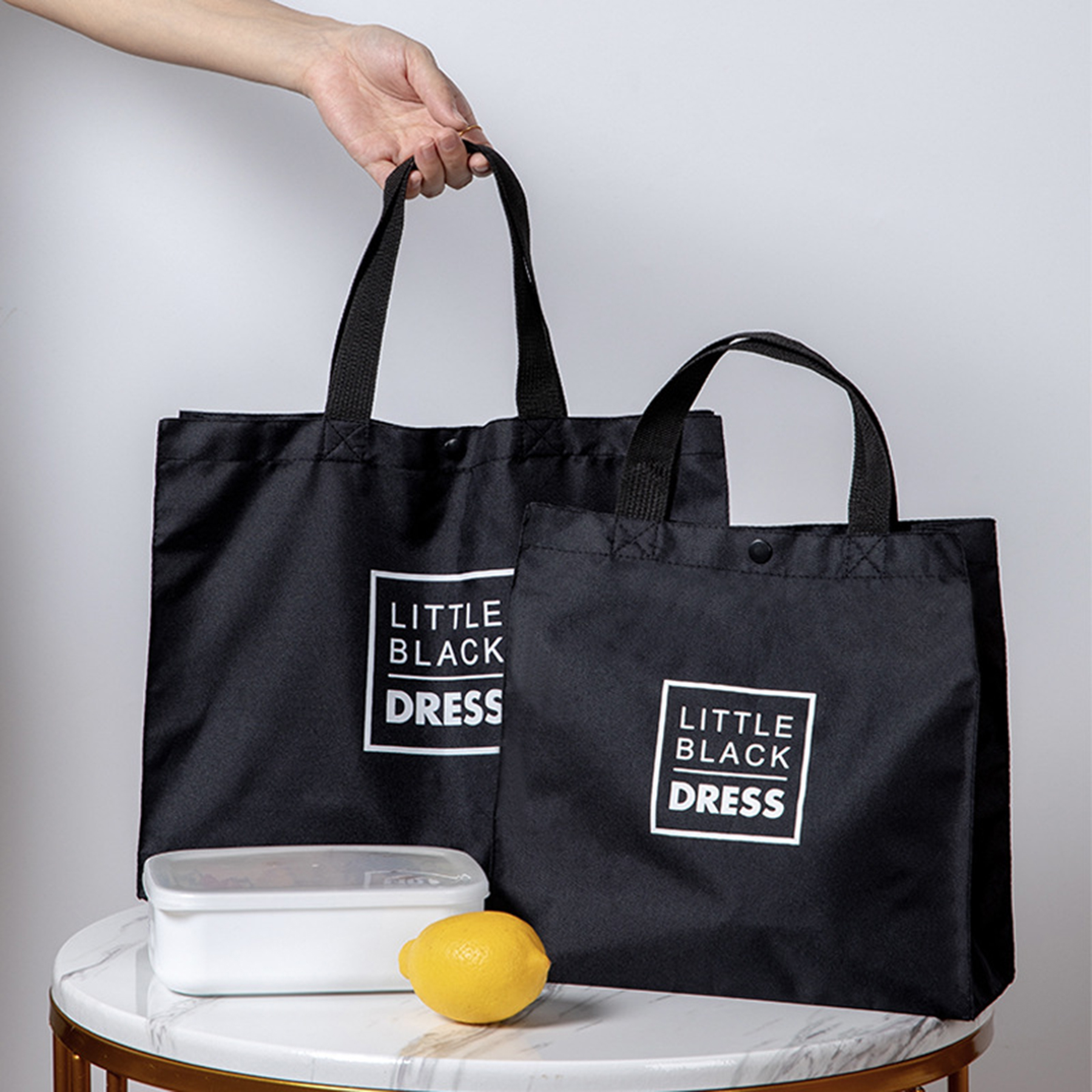 Black Tote Bag With Handle 2