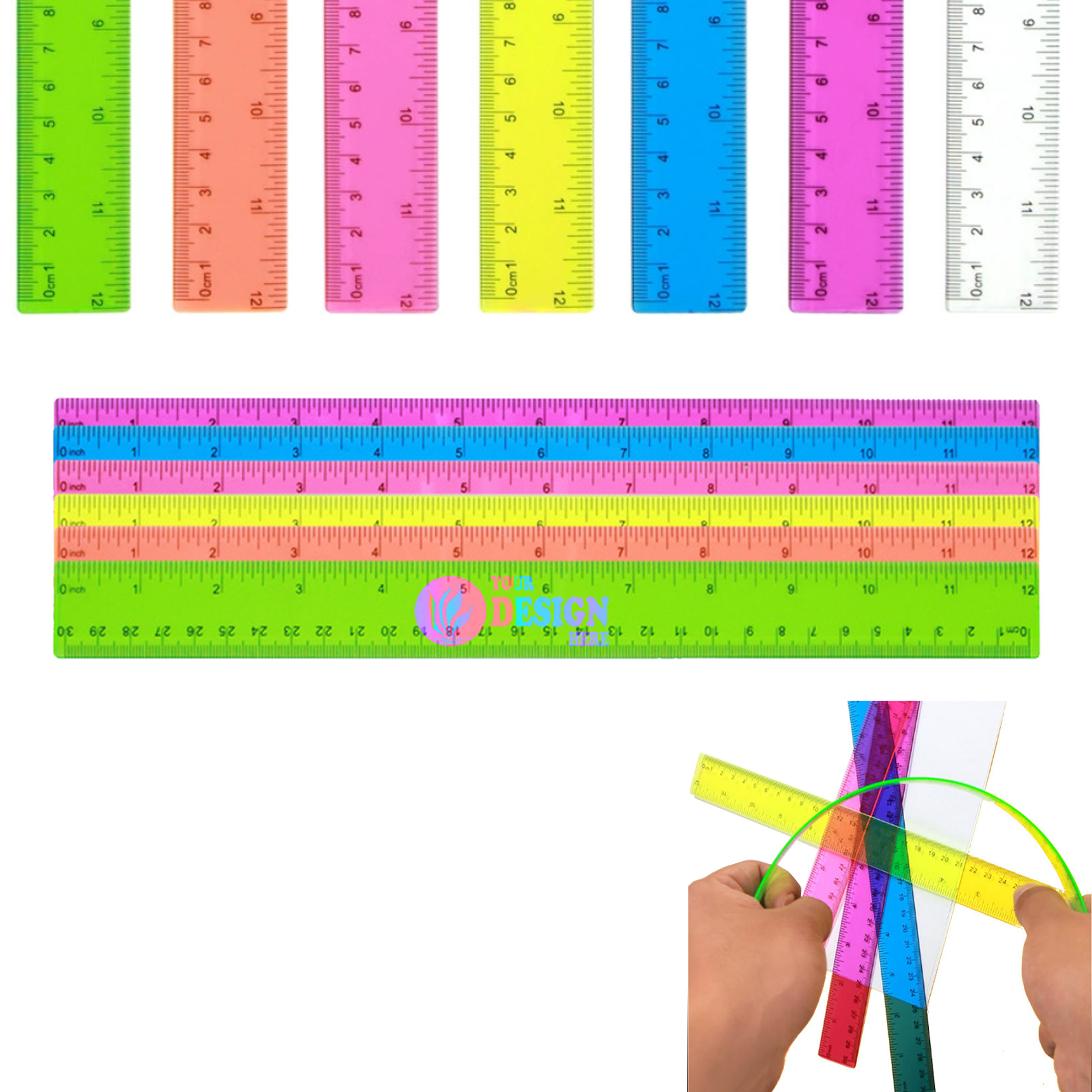11.8" Transparent Ruler 3