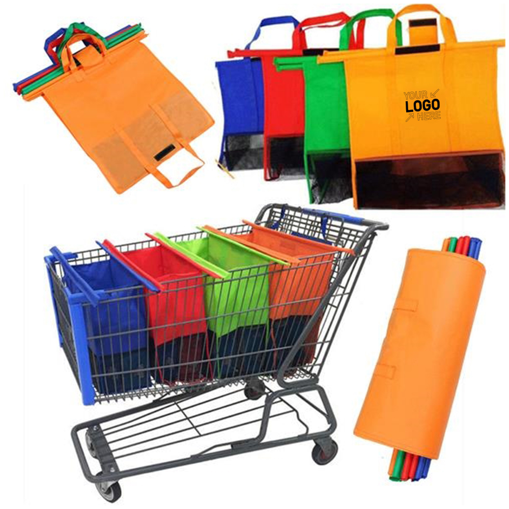Reusable Shopping Cart Grocery Organizer bag Set of 4 2