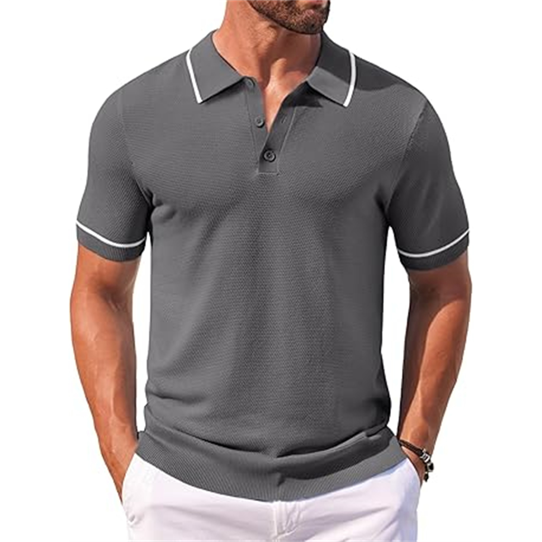 Men's Knit Golf Polo Shirt 14