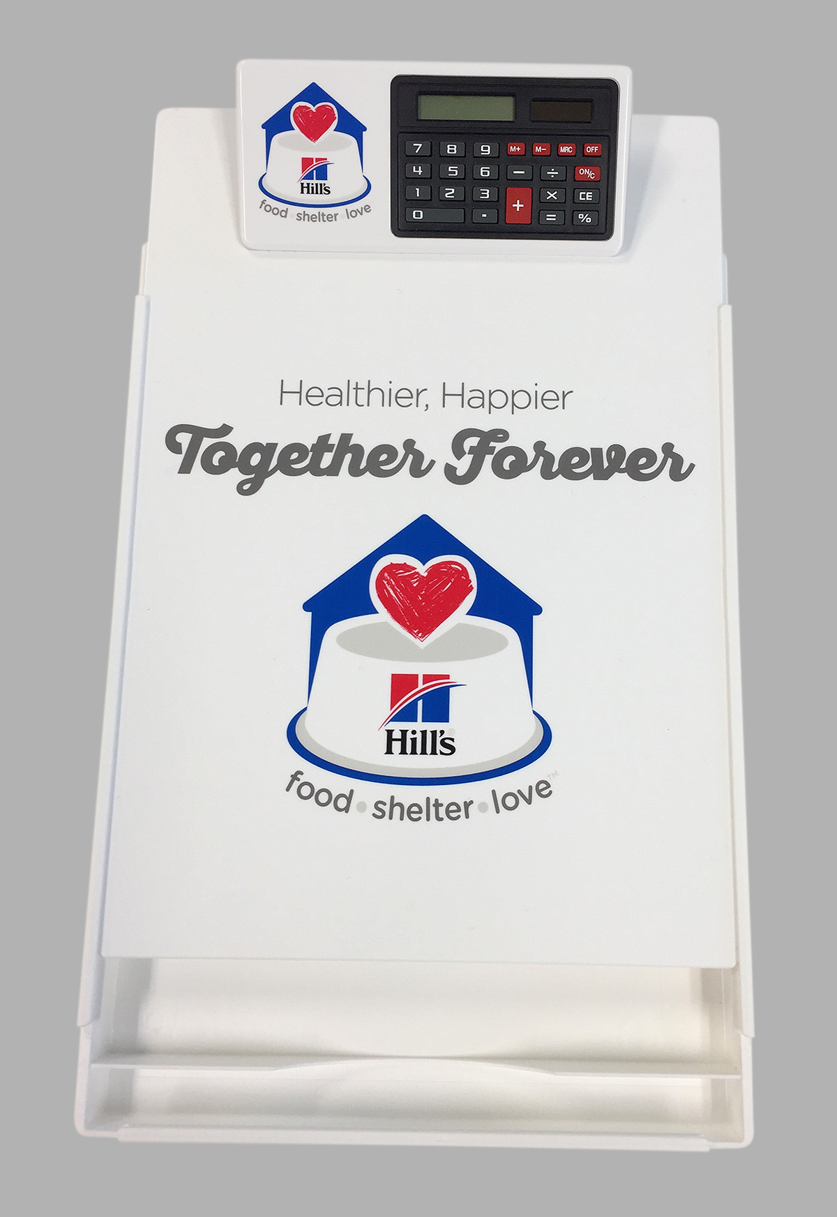 Letter Size Clipboard w/ Storage Box & Solar Battery Calculator Clip 2
