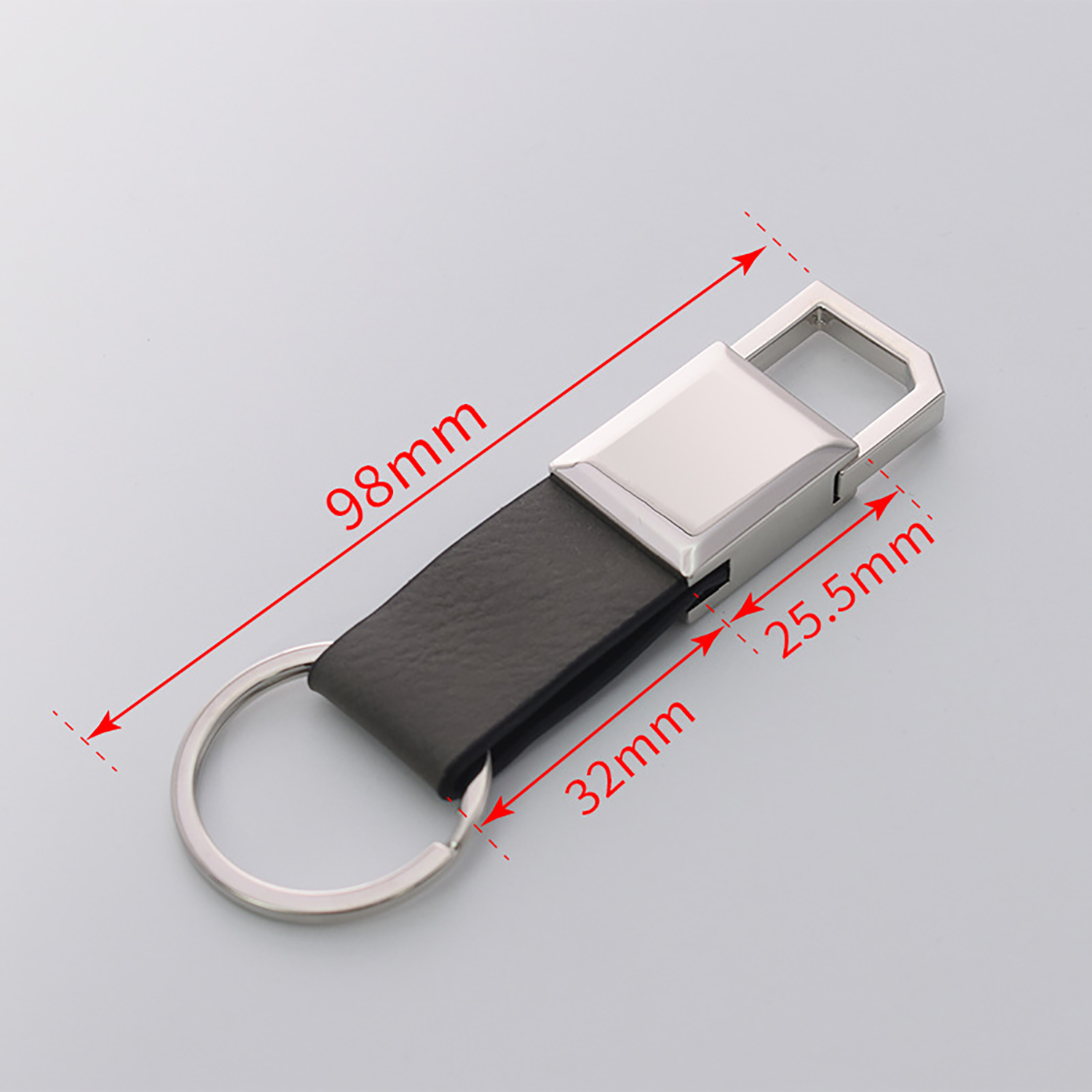 Personalized Custom PU Laser Leather Keychain 3