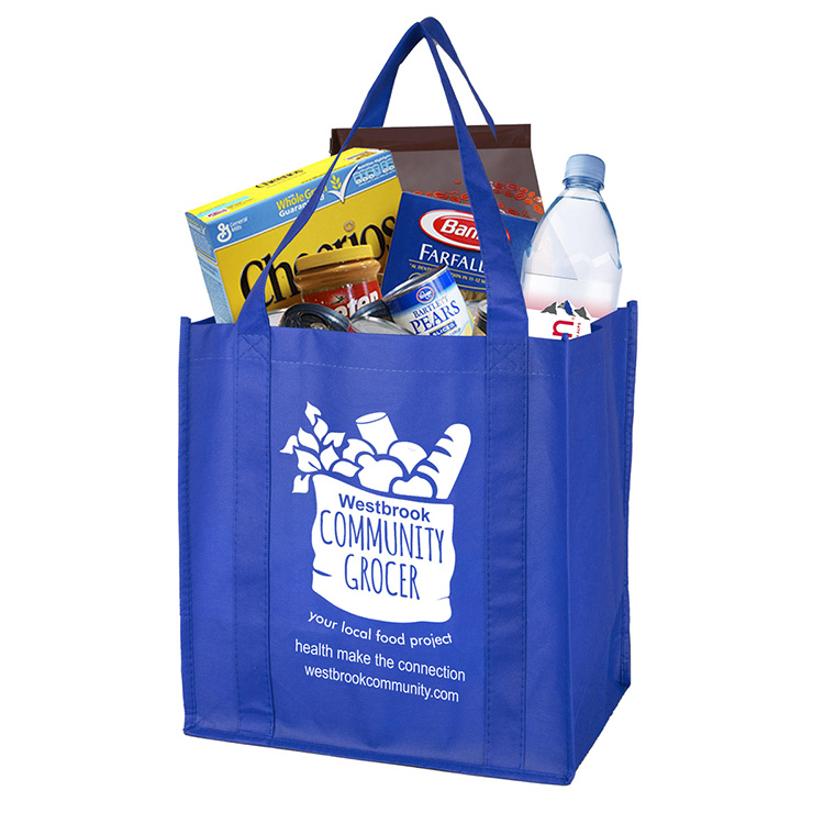 12-1/2"W x 13"H x 8"Gusset - "MEGA" Grocery Shopping Tote Bag 14