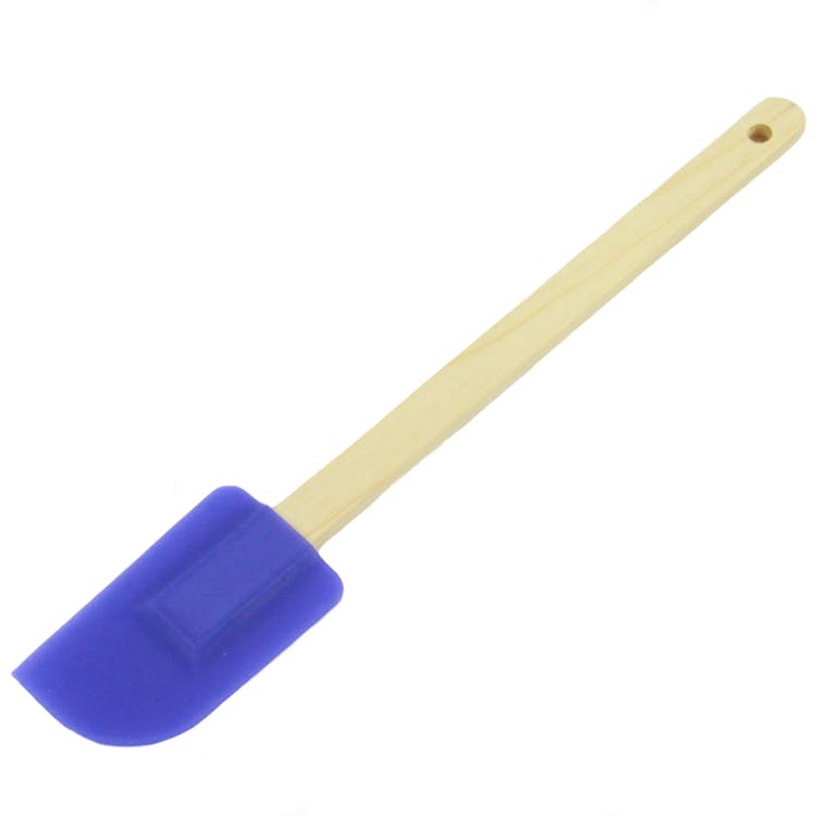 Wooden Handle Spatulas - Silicone Blue & Red 2