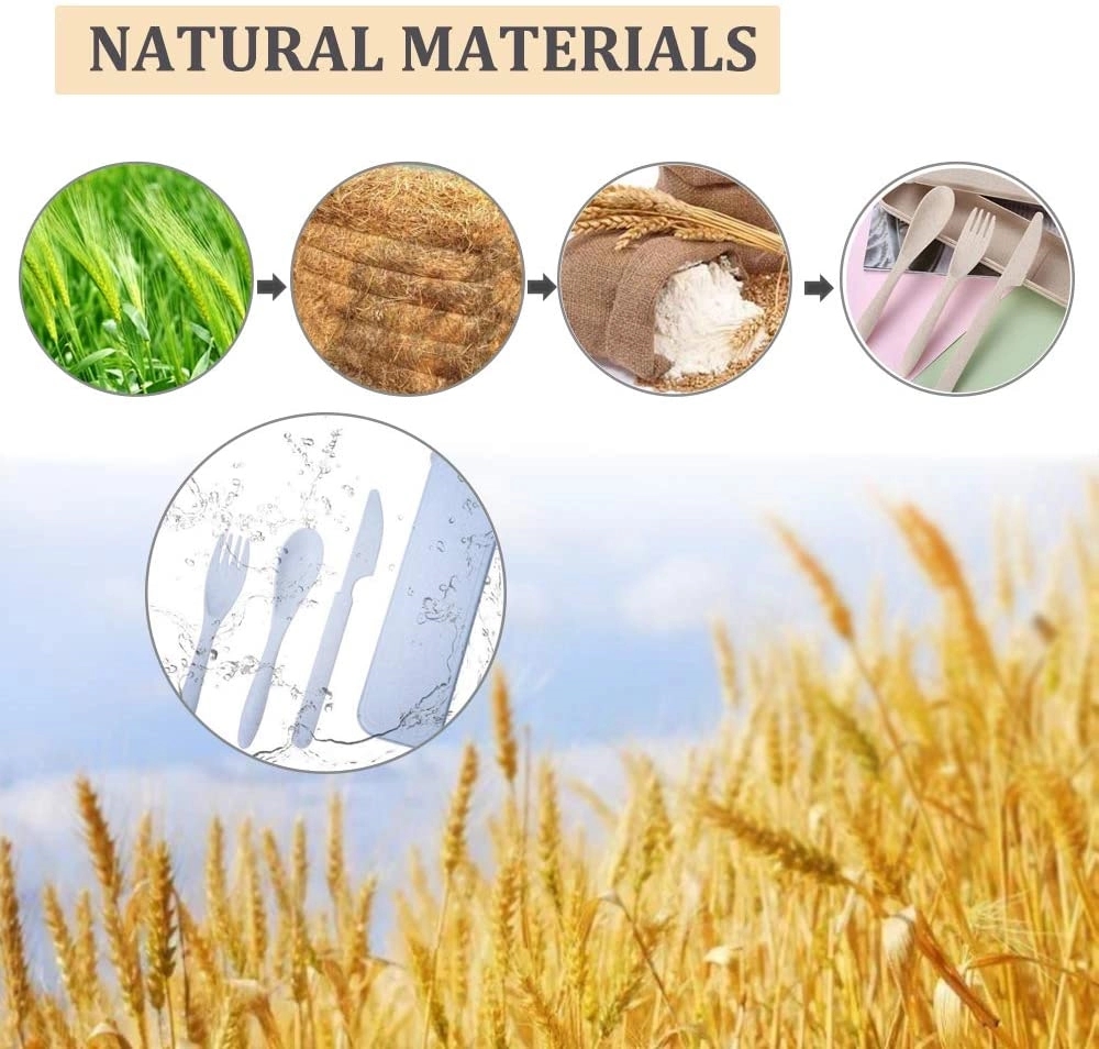 Foldable Wheat Straw Tableware Set 1