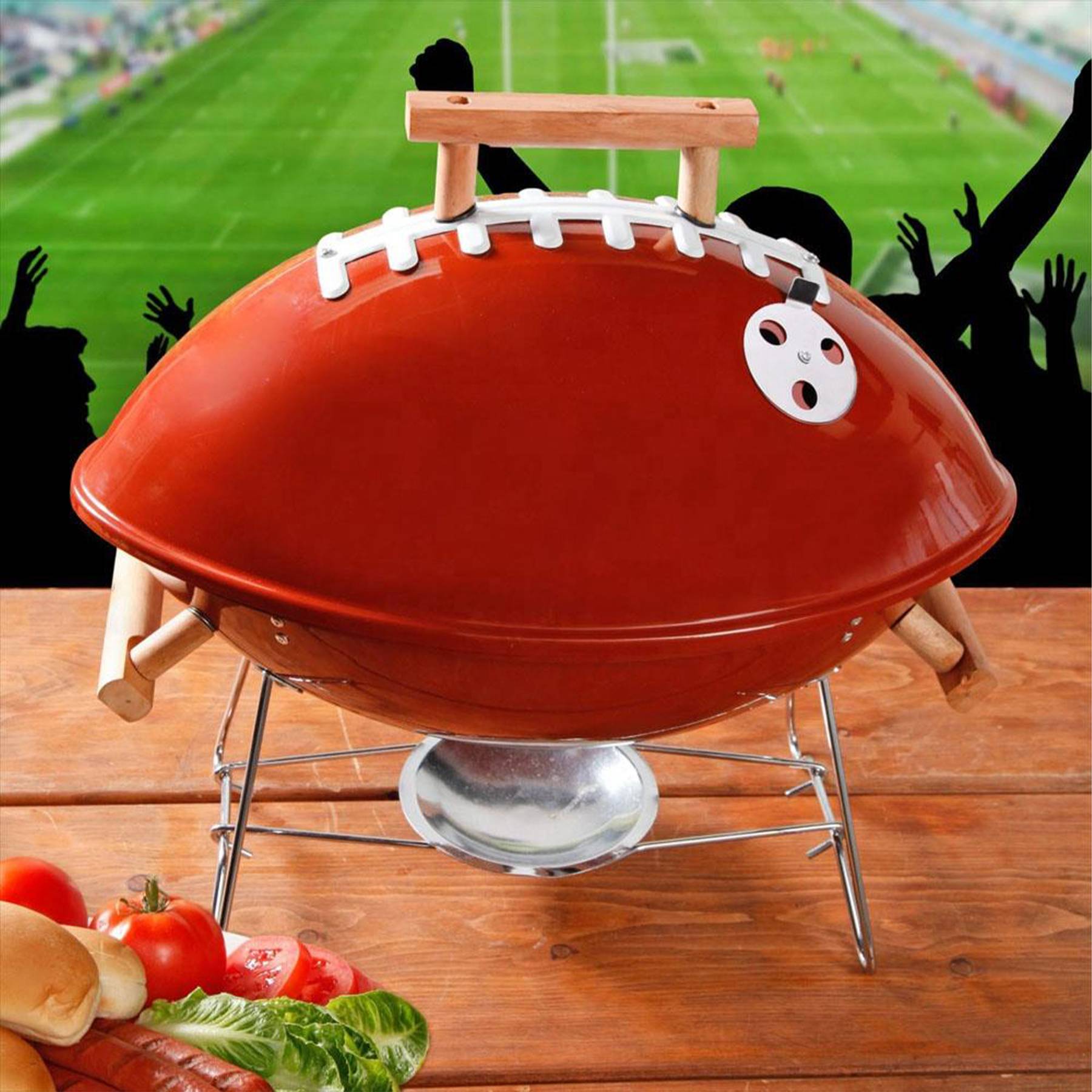 FOOTBALL BBQ STEEL GRILL 6