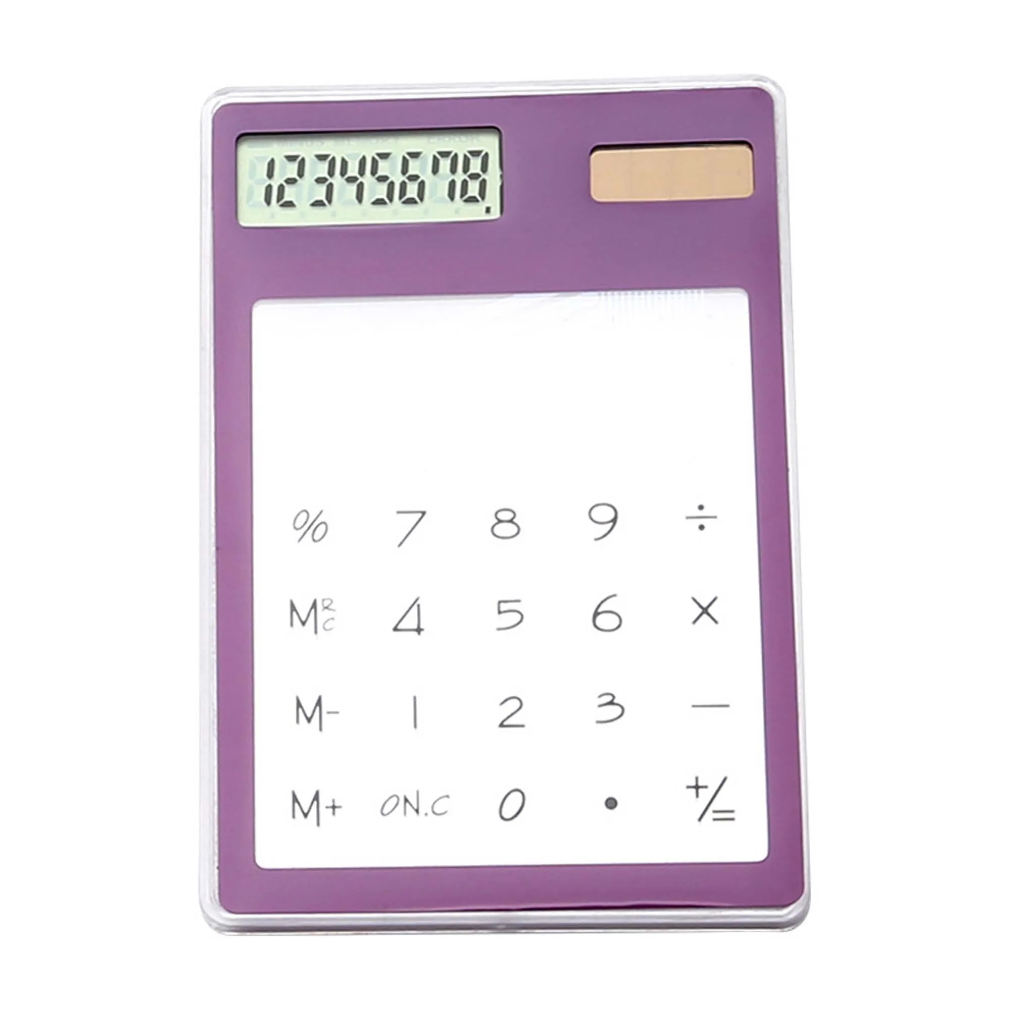 MOQ50 Clear Thin Solar Powered Calculator 5