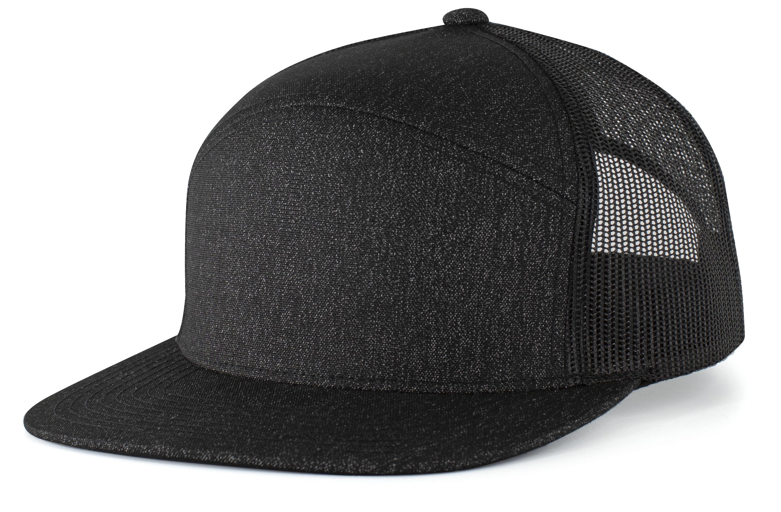 Heather 6-Panel Arch Trucker Snapback Cap 3