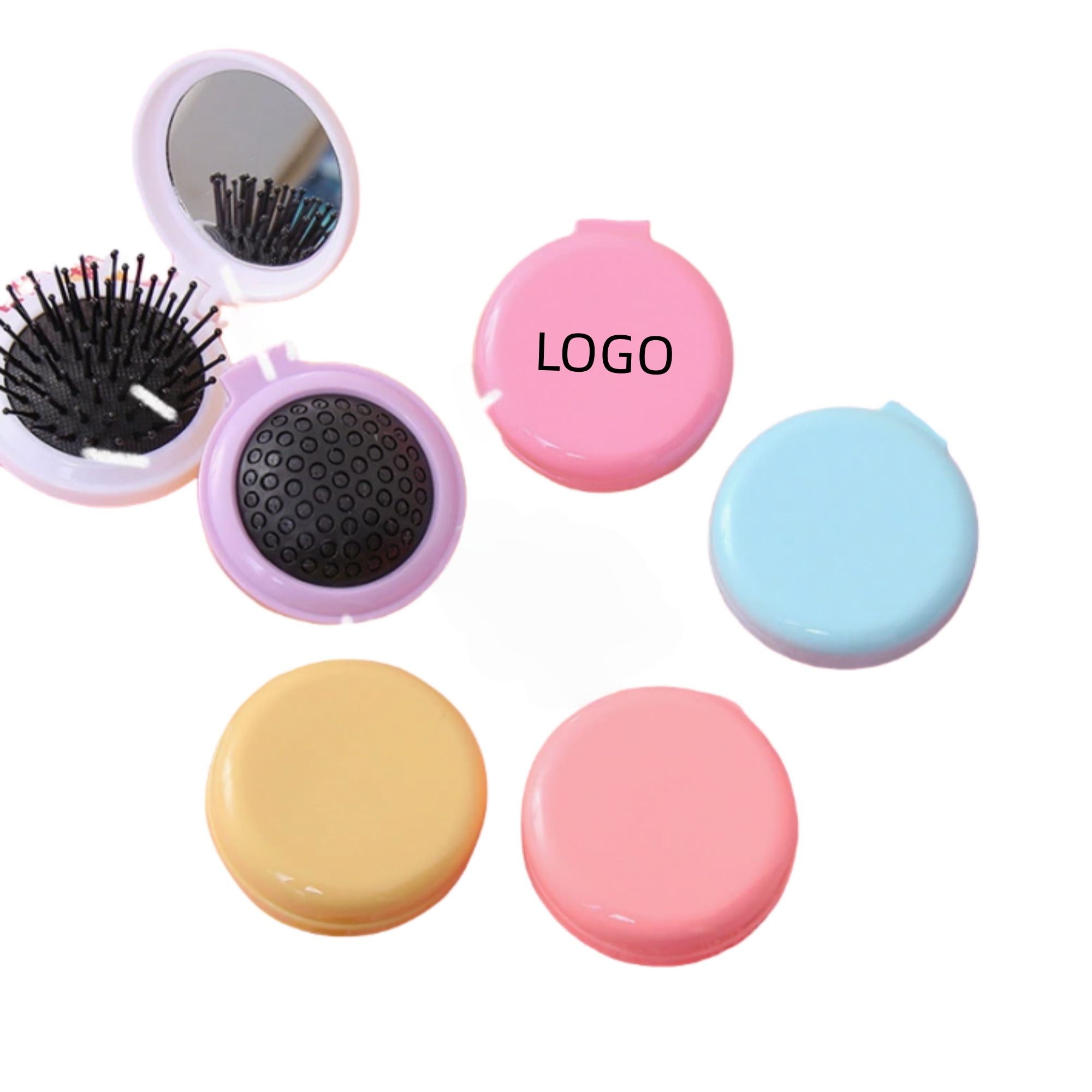Portable Massage Airbag Comb Mini Cosmetic Mirror 2