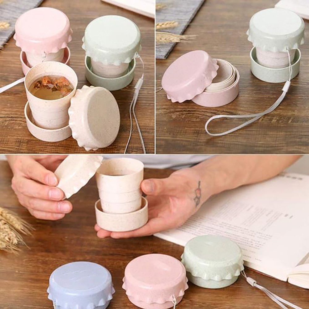 Portable Collapsible Folding Cup With Lid 5