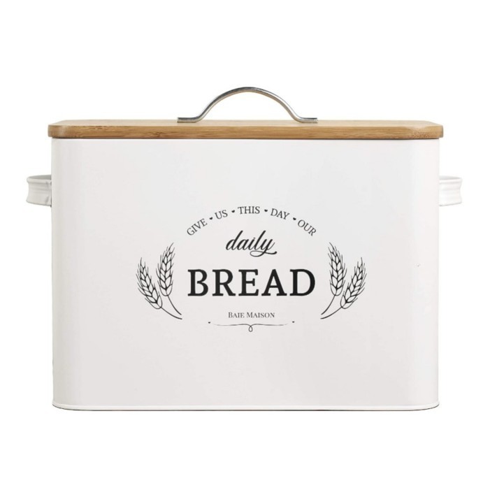 Extra Large White Farmhouse Bread Box 2
