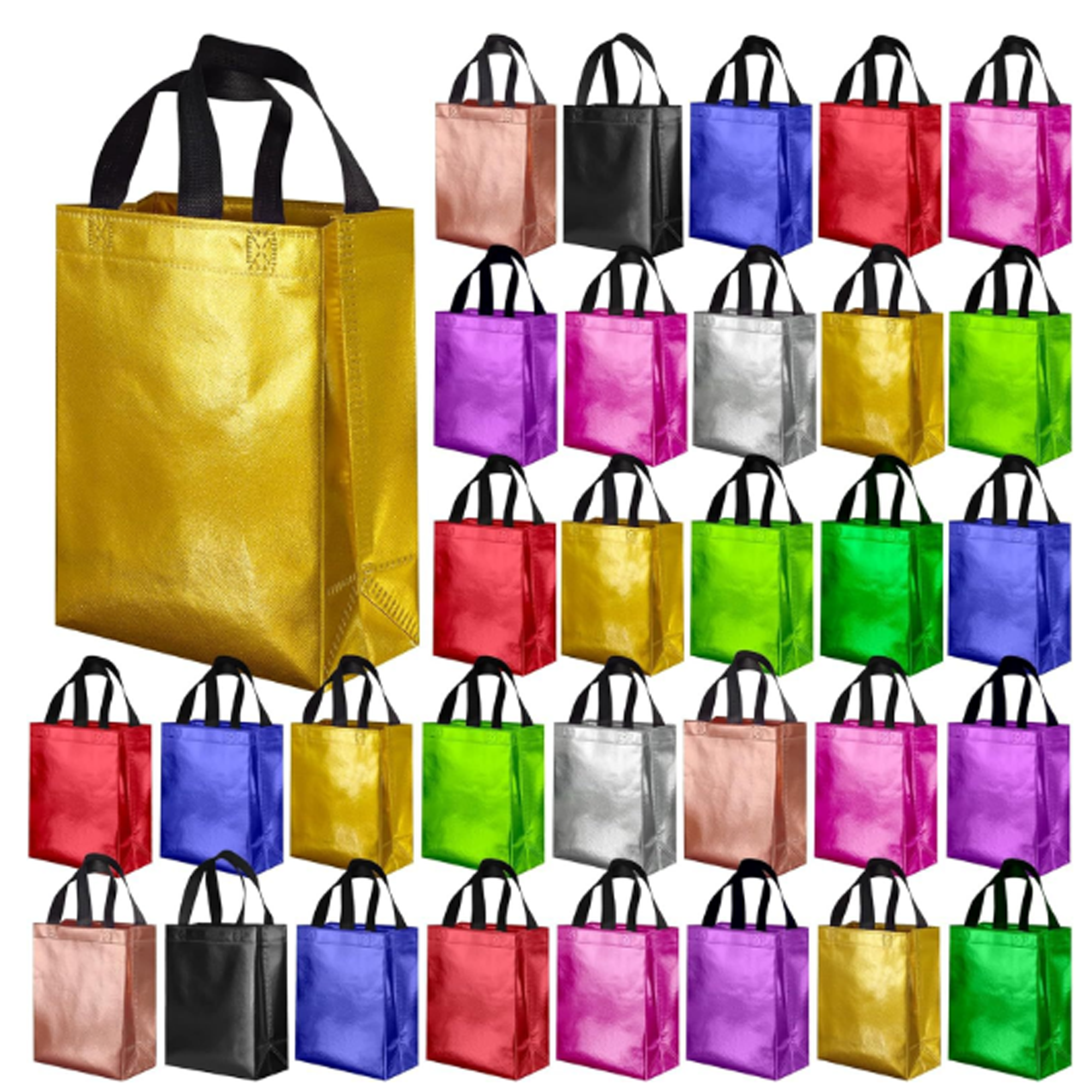 Laser Laminating 8"L x 4"W x 10"H Nonwoven Tote Bag 1