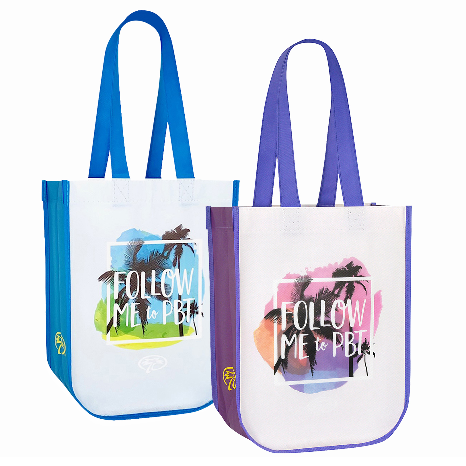Custom Stylish Round Cornered Laminated Tote Bag 9"x12"x4.5" 1