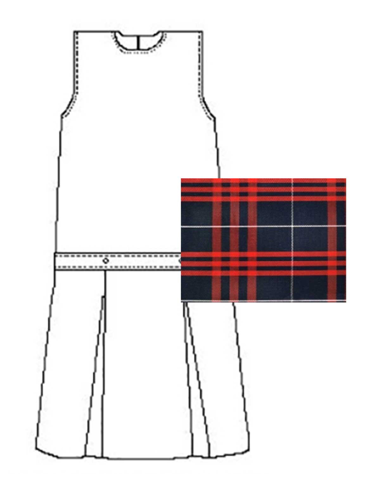 A+ Uniforms - Girls' Polyester Plaid Jumper 16
