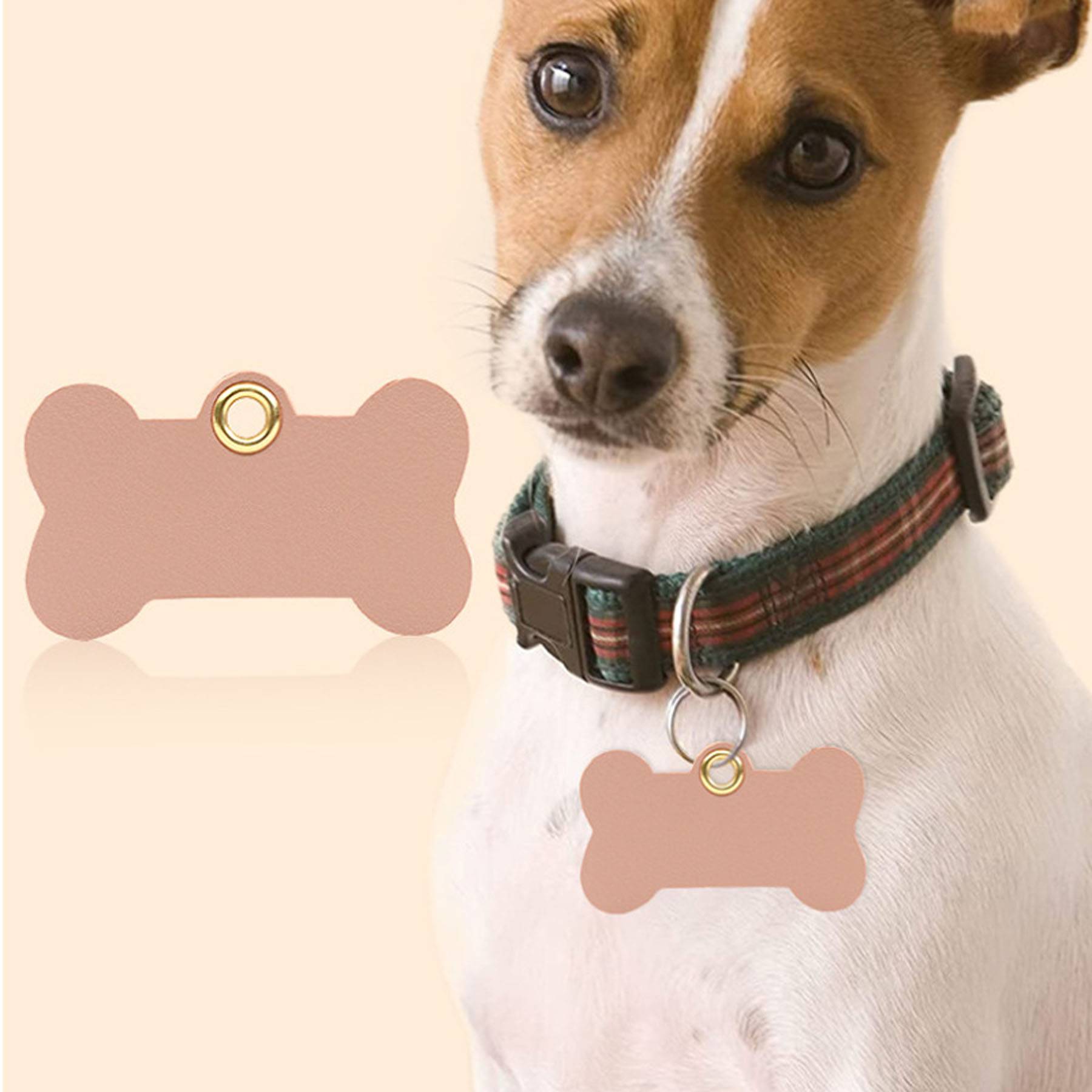 PU Leather pet identification name tag 8