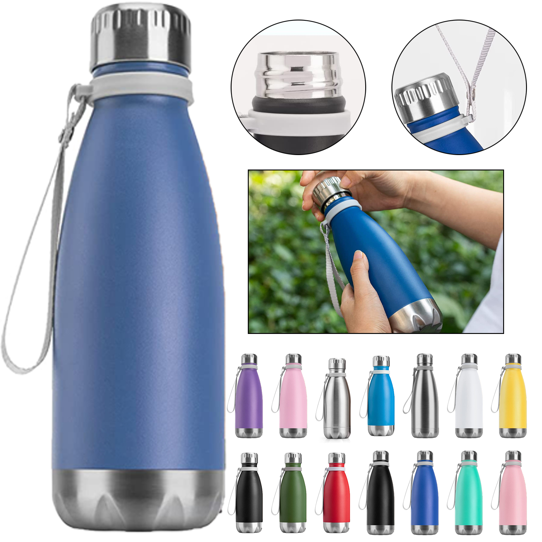 12 oz Stainless Steel Water Bottle 1