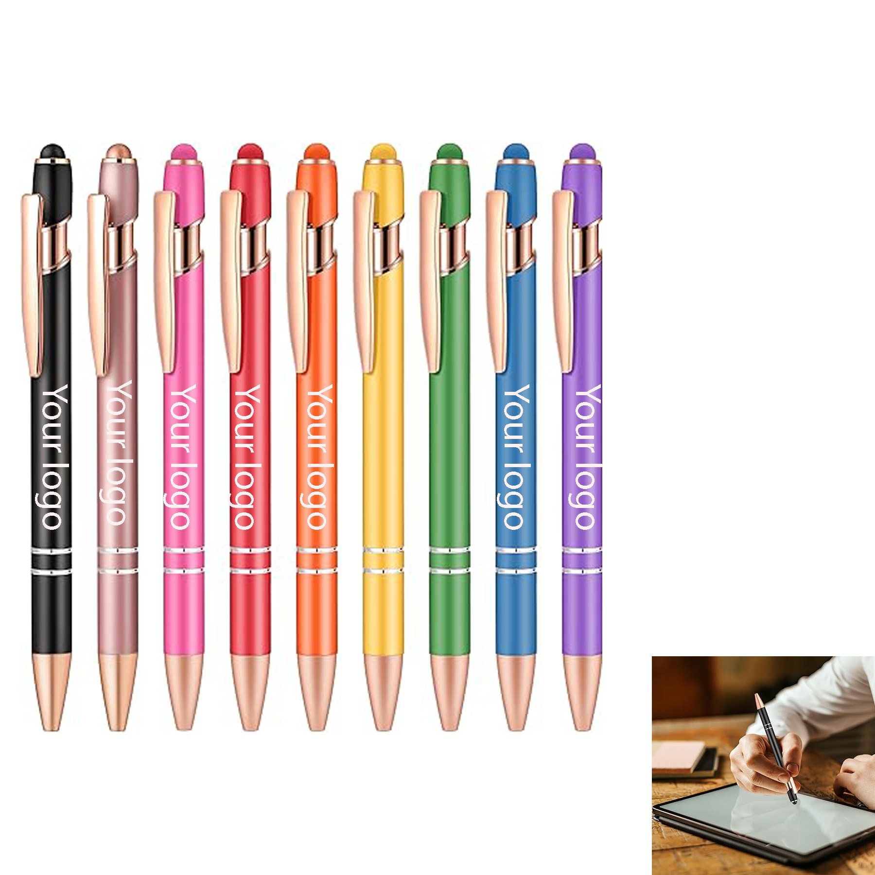 Ballpoint Pens Smooth Writing 2-In-1 Stylus