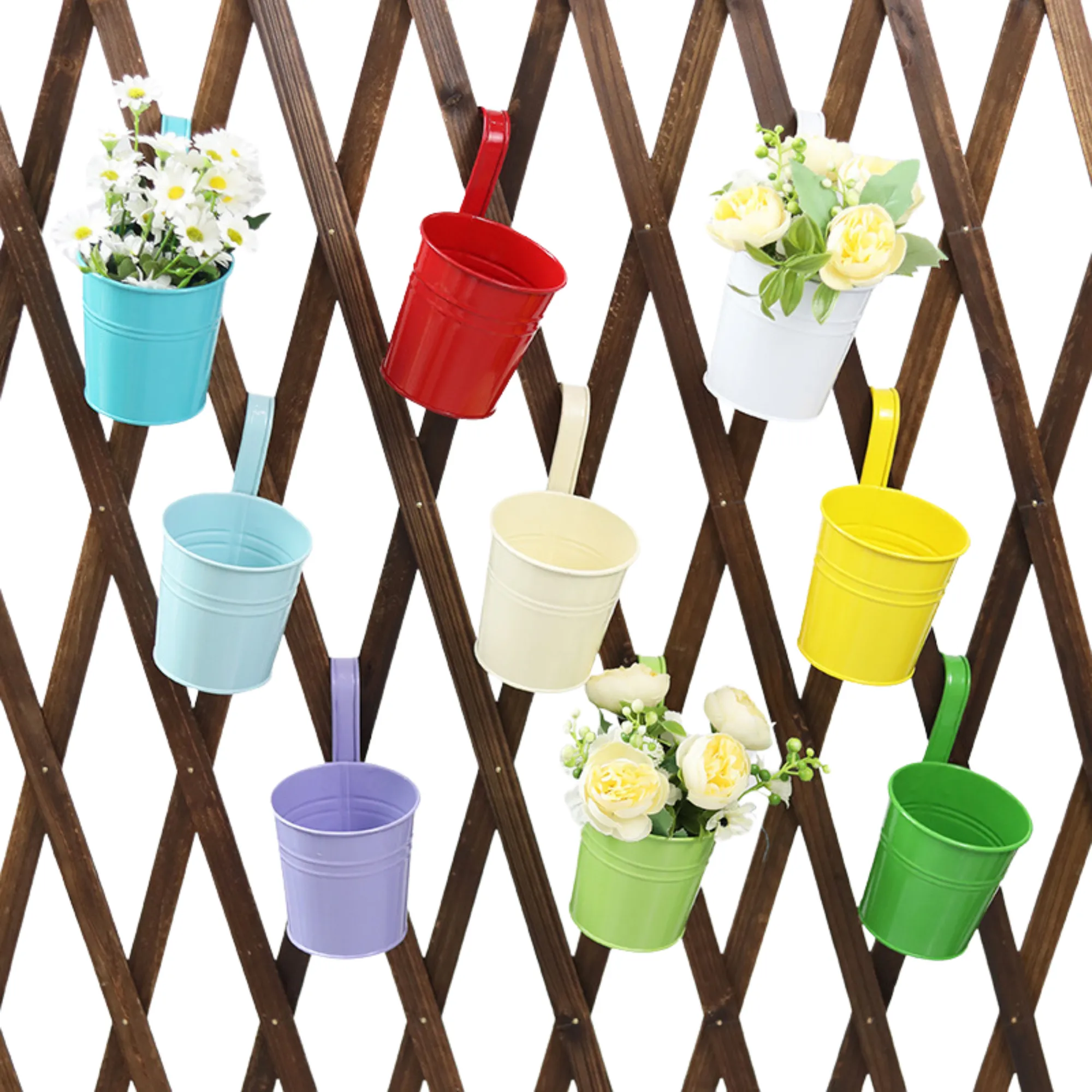 Hanging Flower Pot with Removable Hooks 4