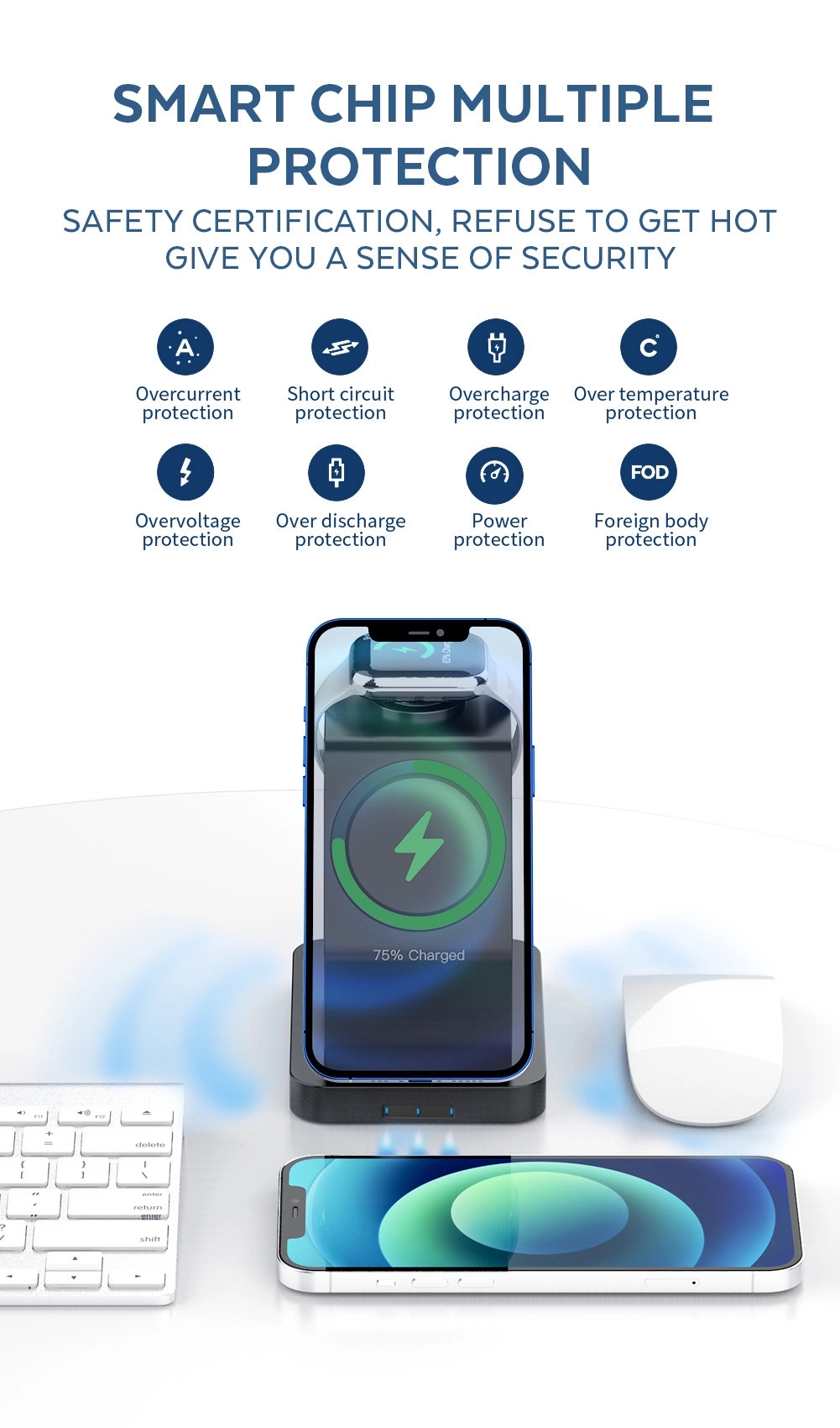 3 in 1 Wireless Charging Station for Multiple Devices 8