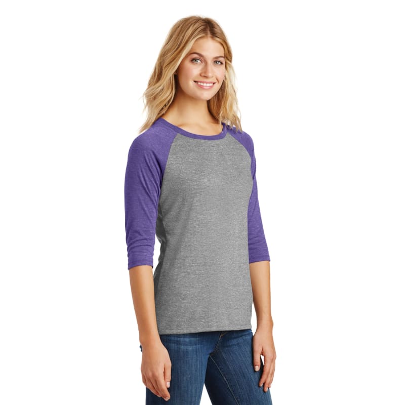 District Women's Perfect Tri 3/4-Sleeve Raglan. 37