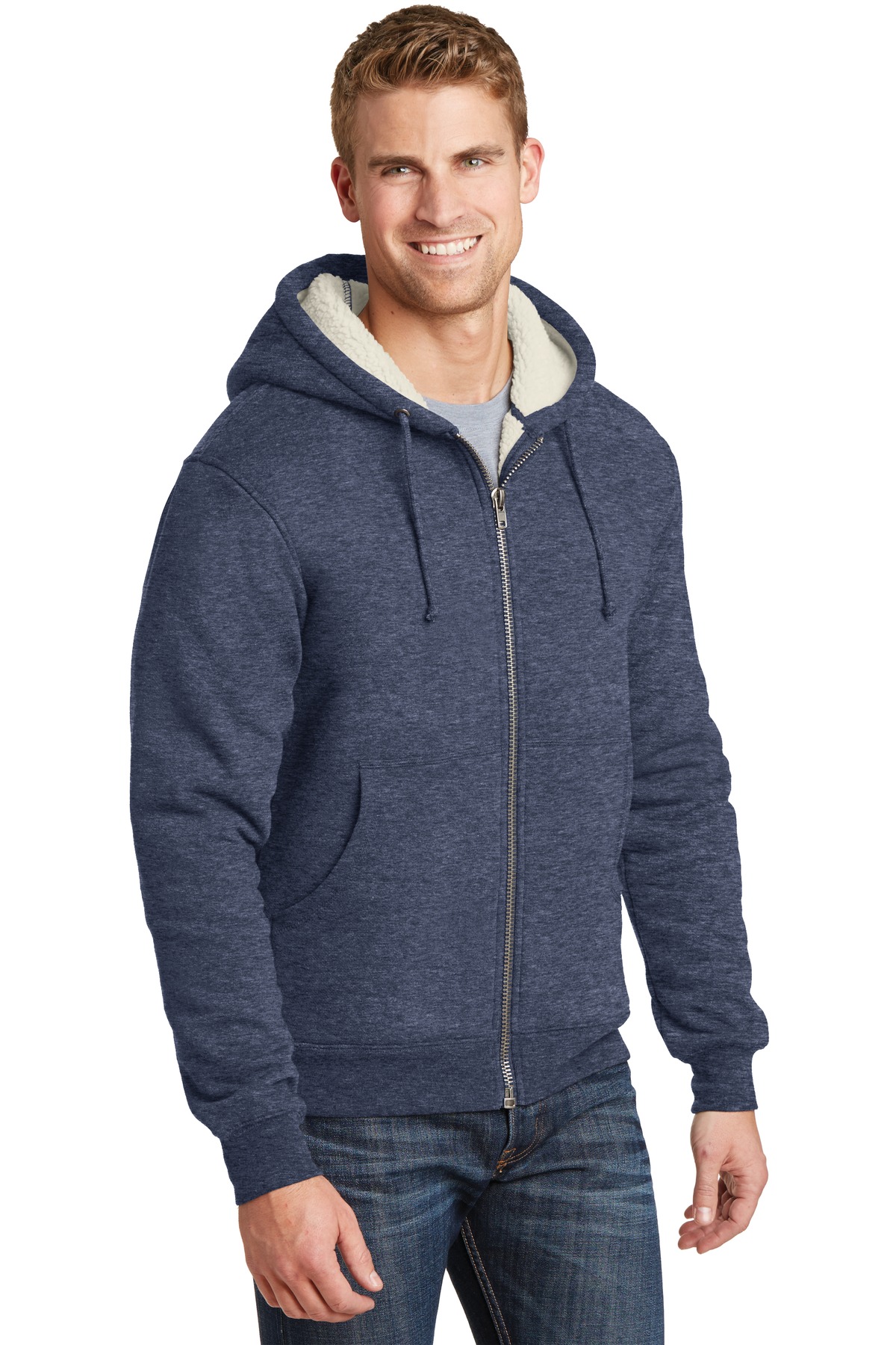 CornerStone Heavyweight Sherpa-Lined Hooded Fleece Jacket. CS625 1