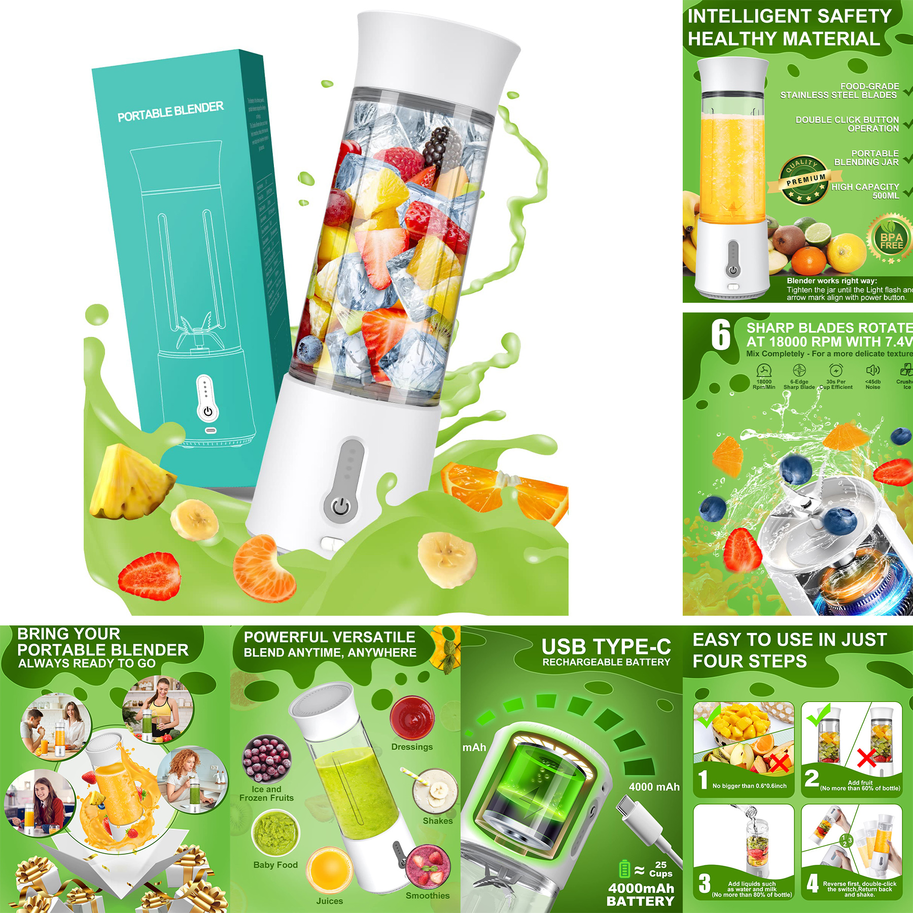 Portable Blender for Shakes and Smoothies