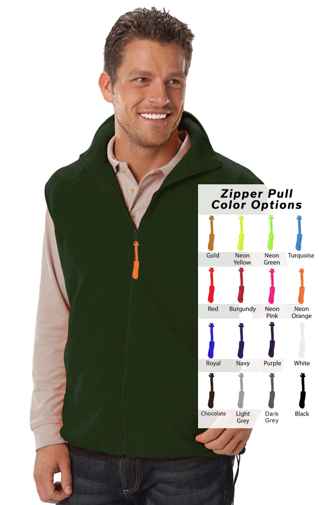 Custom Zipper Pull Polar Fleece Vest 5