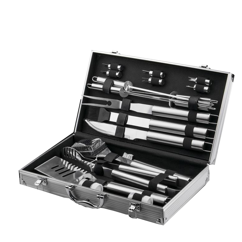 18-Piece Steel BBQ Set With Aluminum Box 1