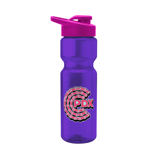 Blazer 28oz Transparent Bike Bottle w/Drink-thru Lid 379