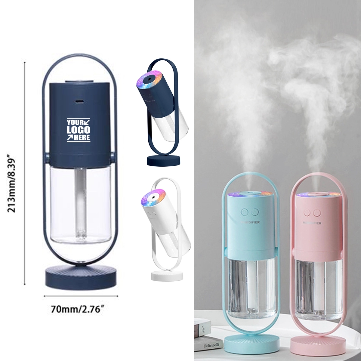 360 Degrees Rotating Rechargeable Humidifier 4