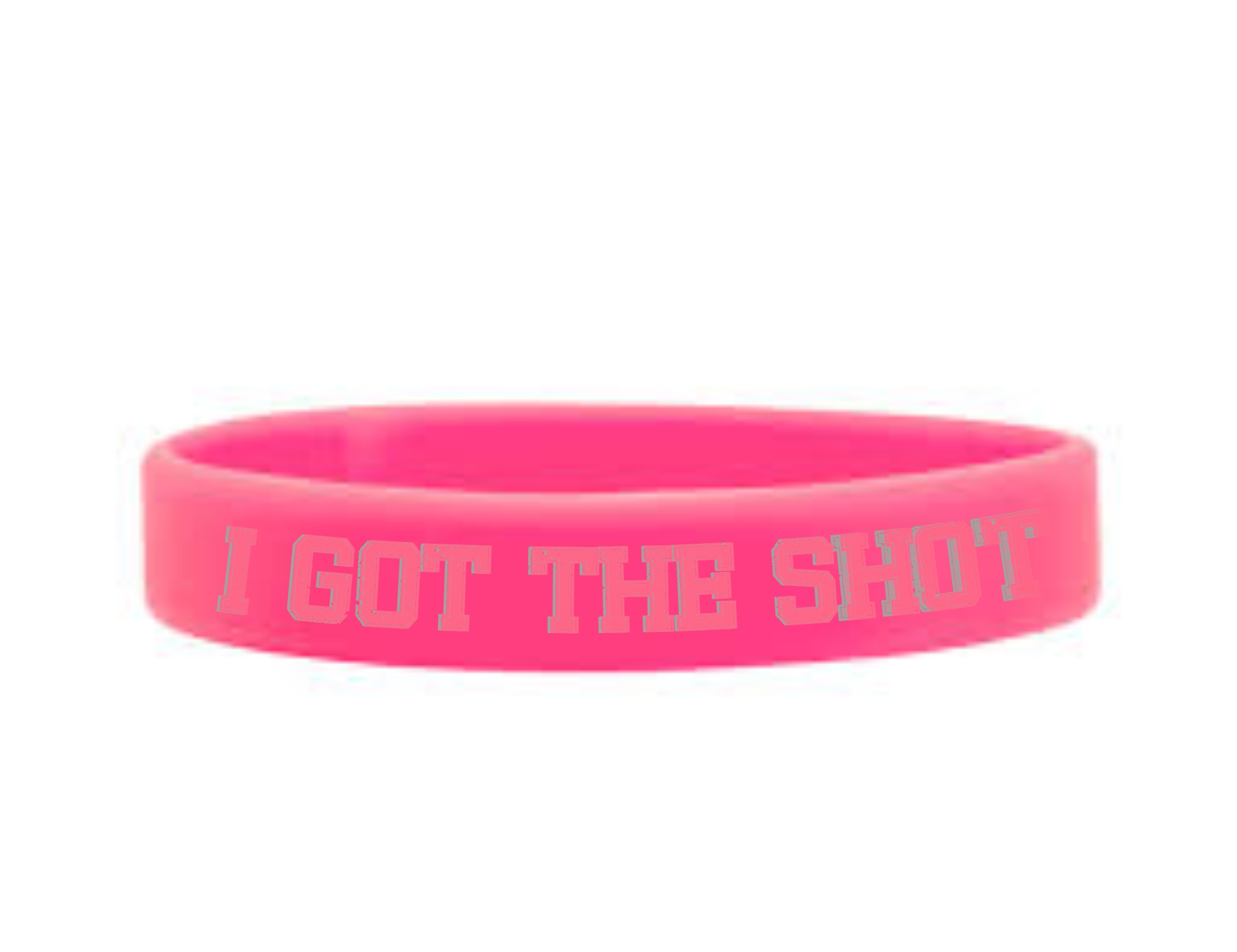 I GOT THE SHOT Vaccinated Debossed Wristbands 2