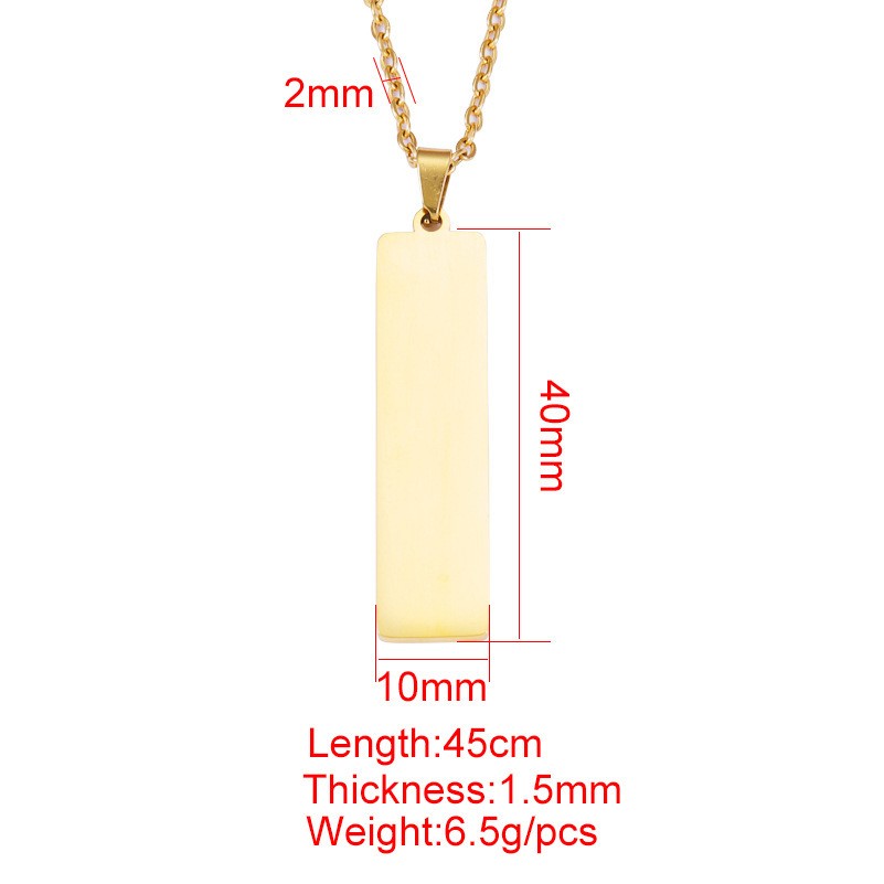 Custom Stainless Steel Blank Pendant Necklace 2