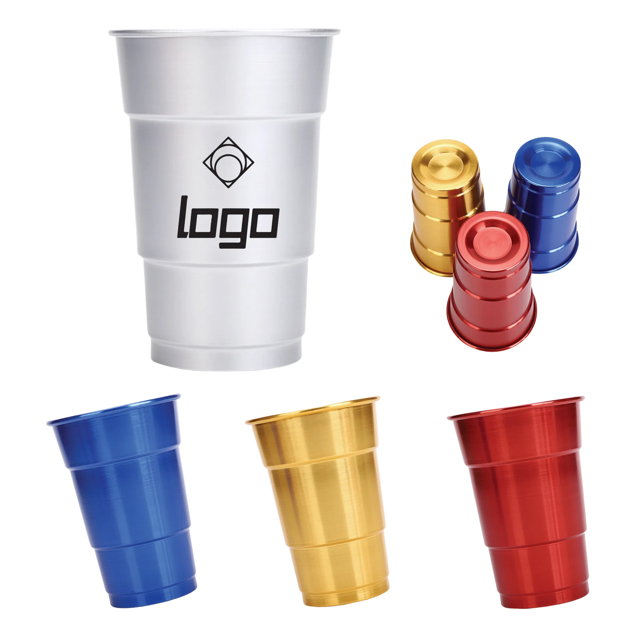16 Oz Aluminum Reusable Stadium Cup