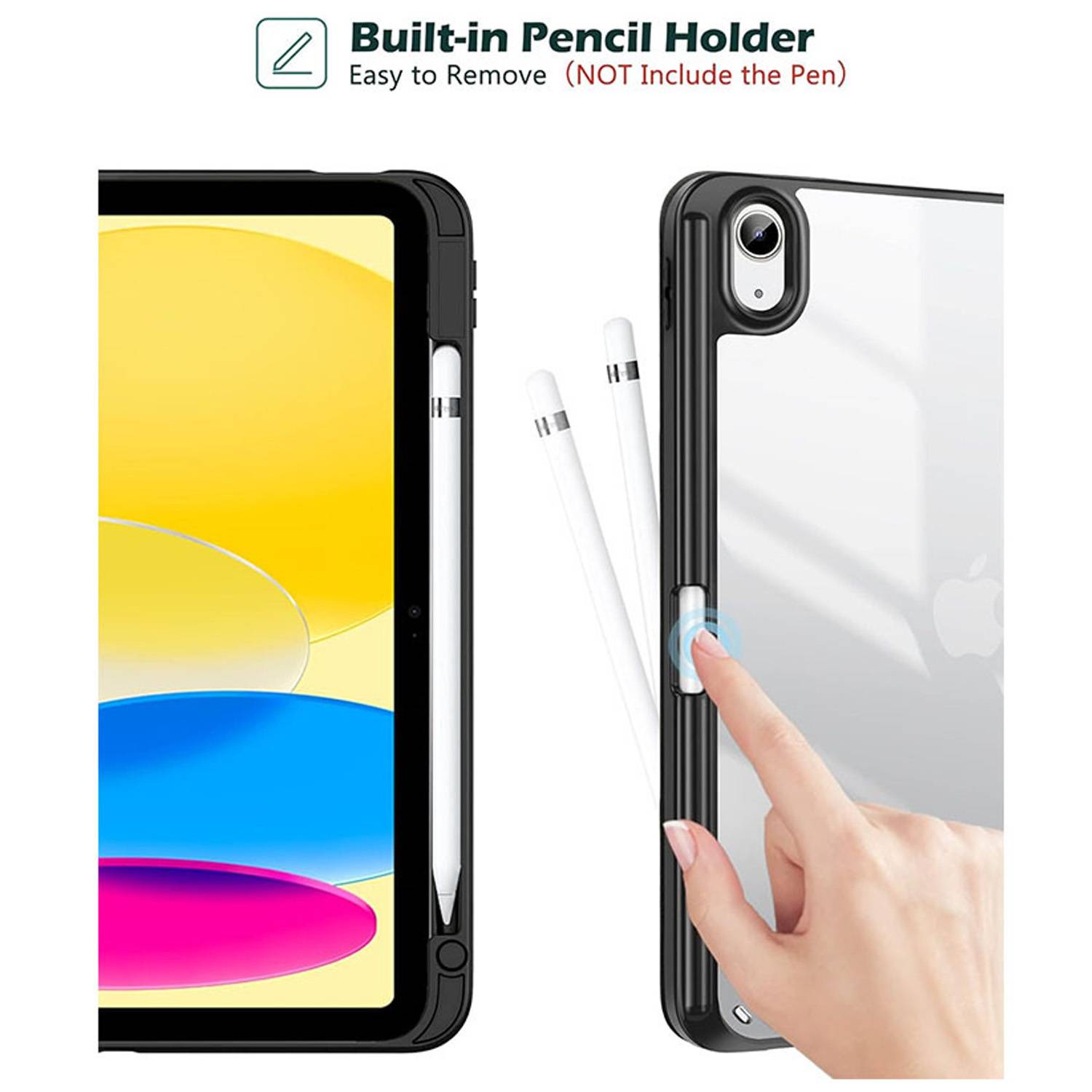 Acrylic IPAD leather case w/ three folds and a pen slot 3