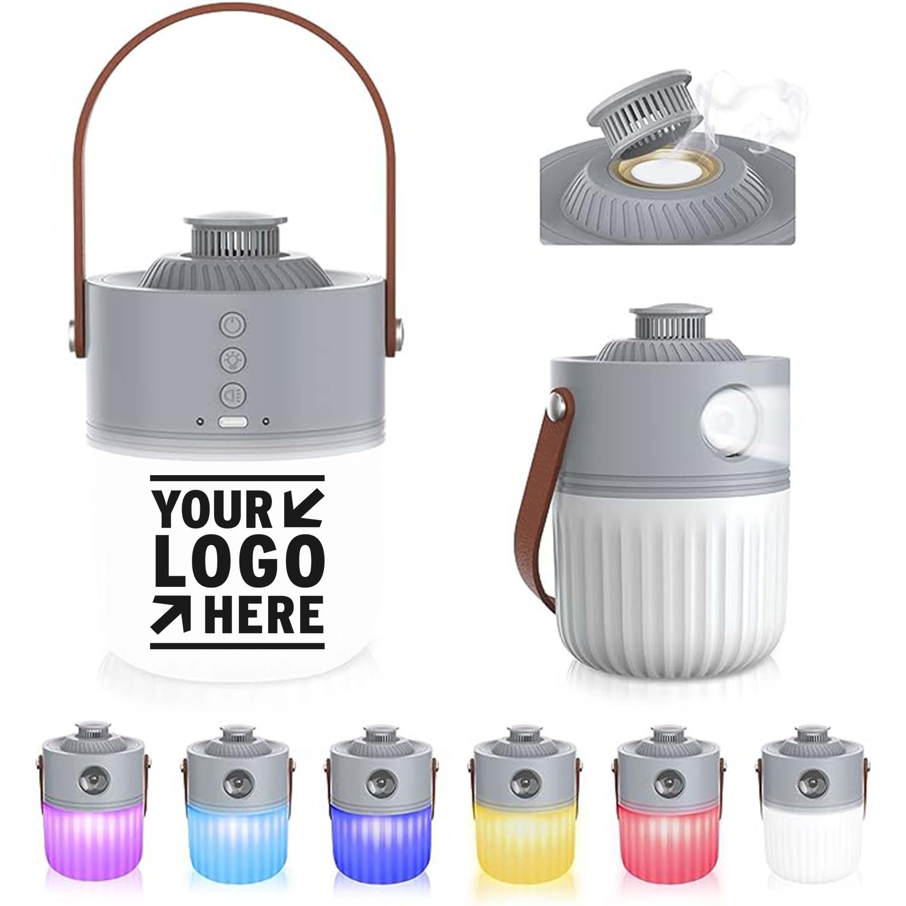 3-IN-1 Rechargeable 1200LM Battery Powered Water-Resistant 3 Modes 6 Color Light Camping Flashlight  2