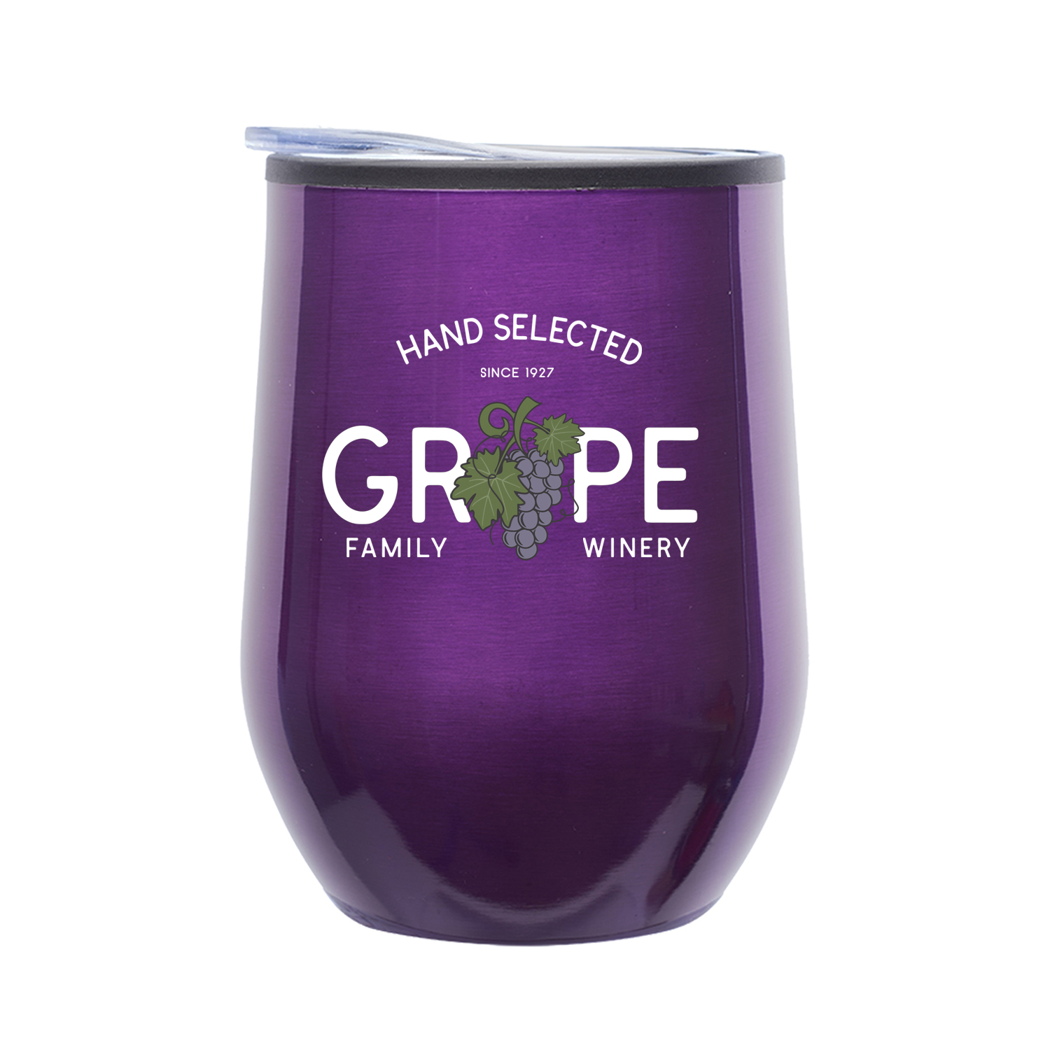 12 oz. Divvy Stainless Steel Stemless Wine Glass (Full Color Imprint) 9
