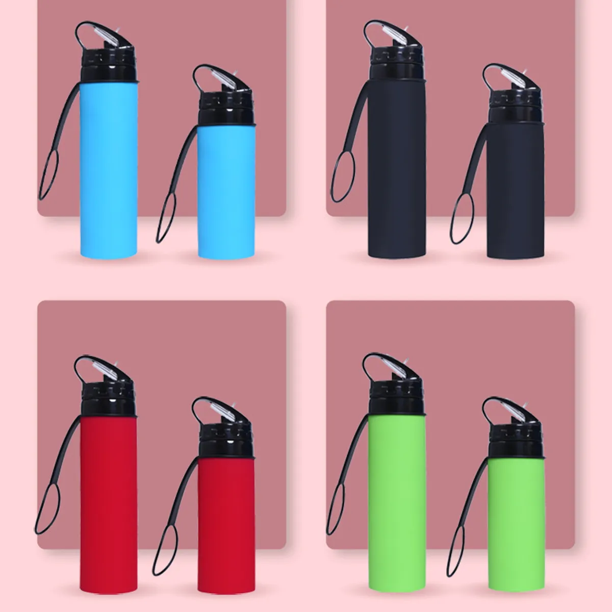 20OZ.Travel Silicone BPA Free Reusable Collapse Water Bottle 3