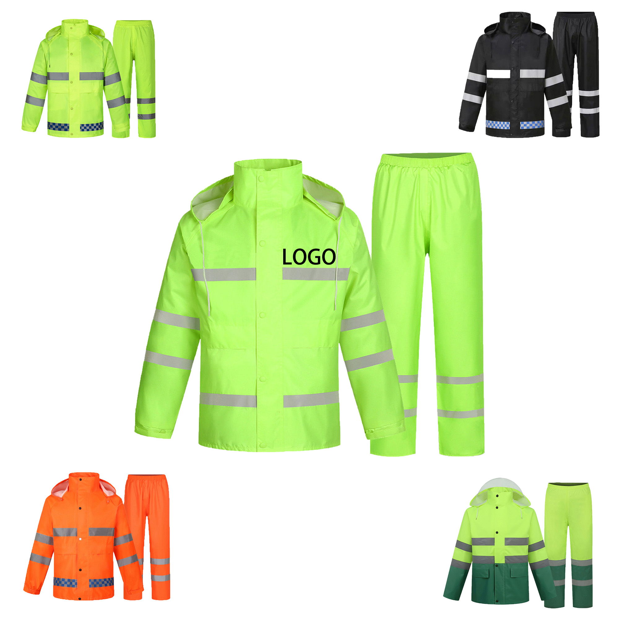 Foldable Safety Rain Suit 1