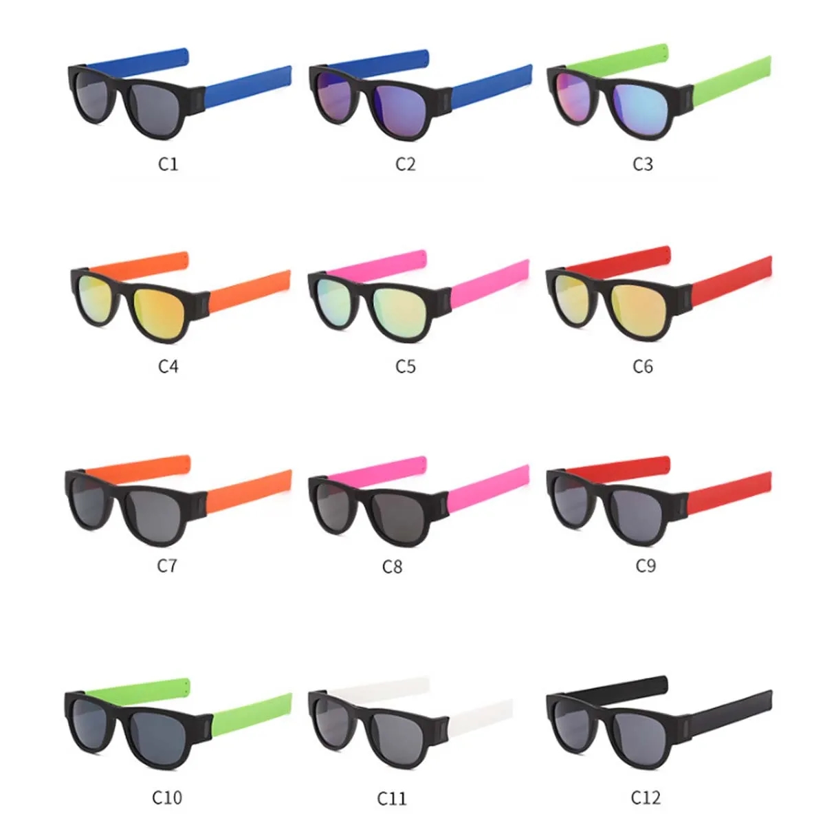 Folding Beach Silicone Bracelet Olarized Sunglasse 5