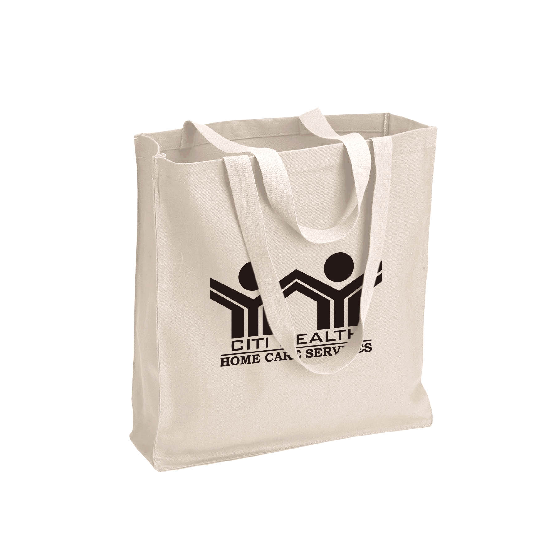 12 oz. Natural Heavy Cotton Gusset Shopping Bag R111NBT 1