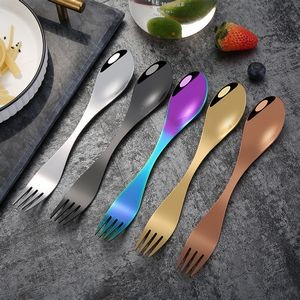 2 IN 1 Dual Heads Fork With Spoon 16