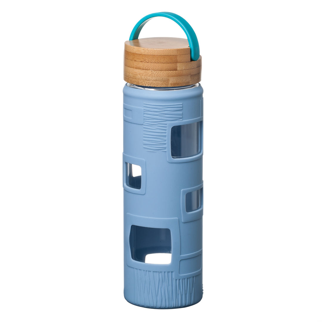 Astral Bottle w/Teal Lid - 22oz, custom glassware with logo imprint 6