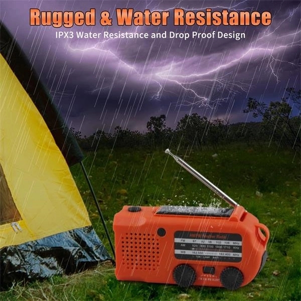 Emergency Hand Crank Solar Radio Flashlight 6