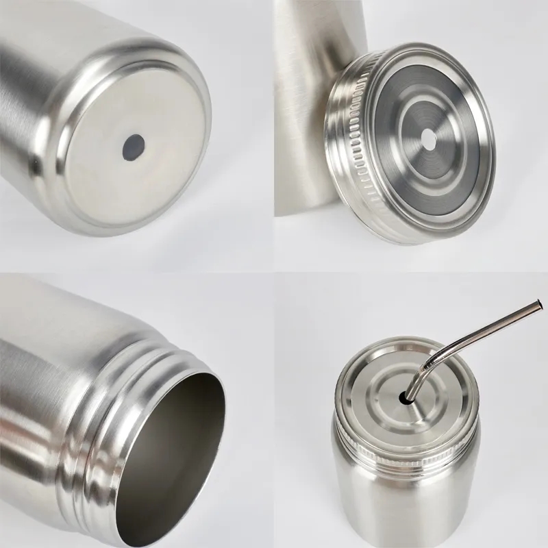 17Oz Stainless Steel Mason Jar Tumbler 4