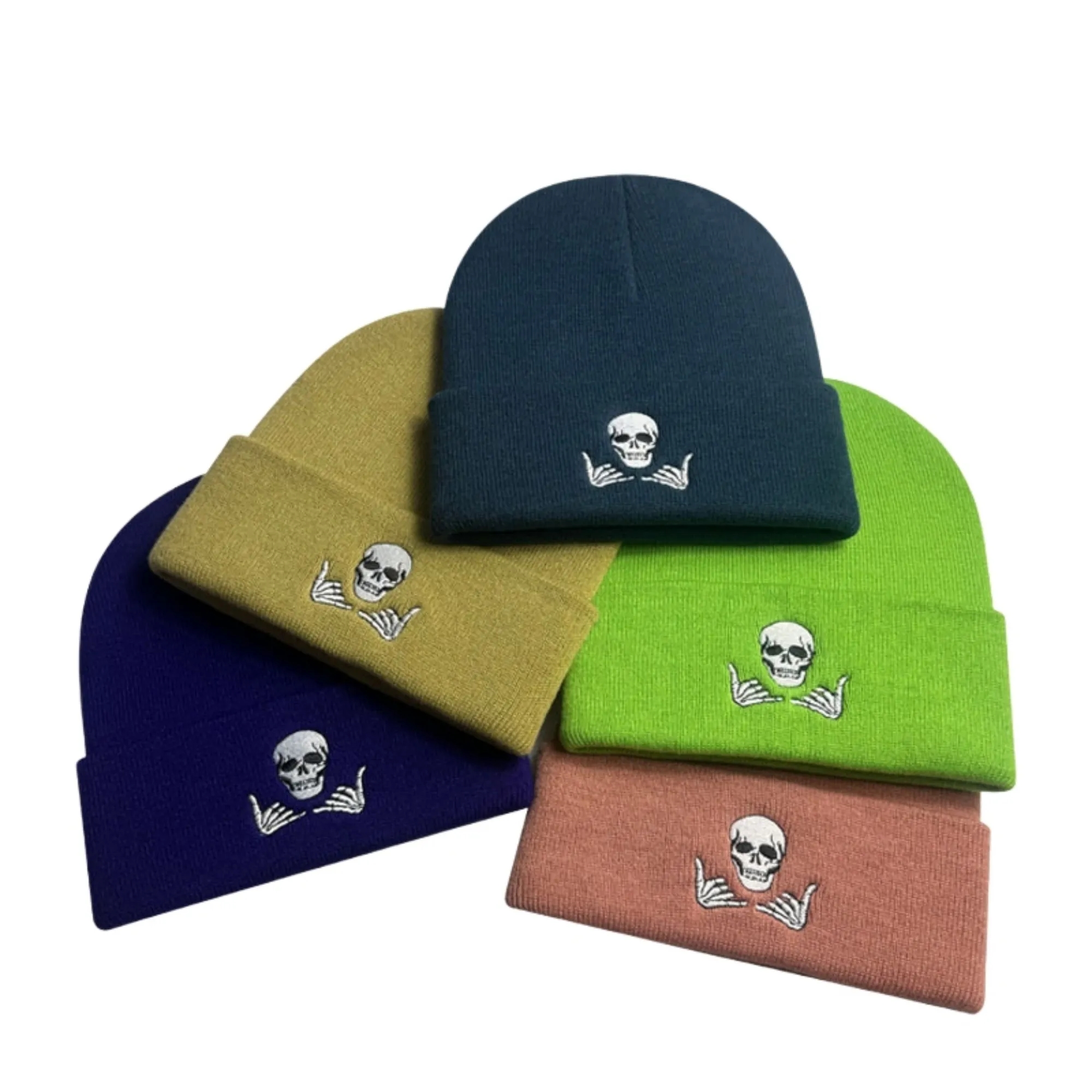 Warm Unique Skull Pattern Beanie Knit Winter Hat 3