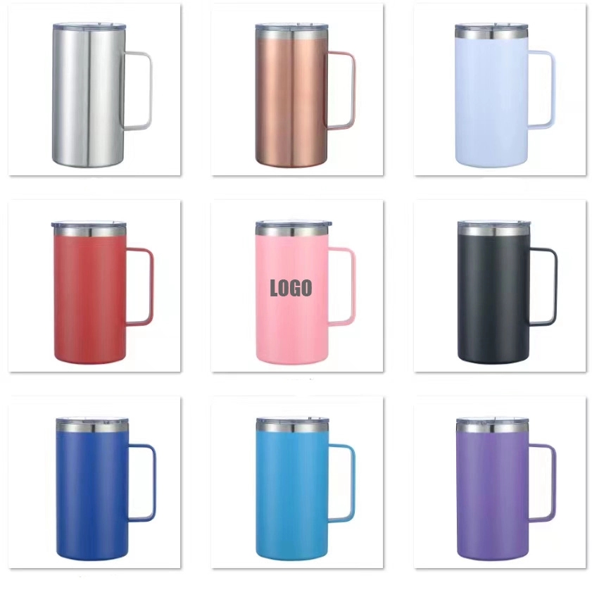 24Oz Insulated Coffee Mug With Lid 4