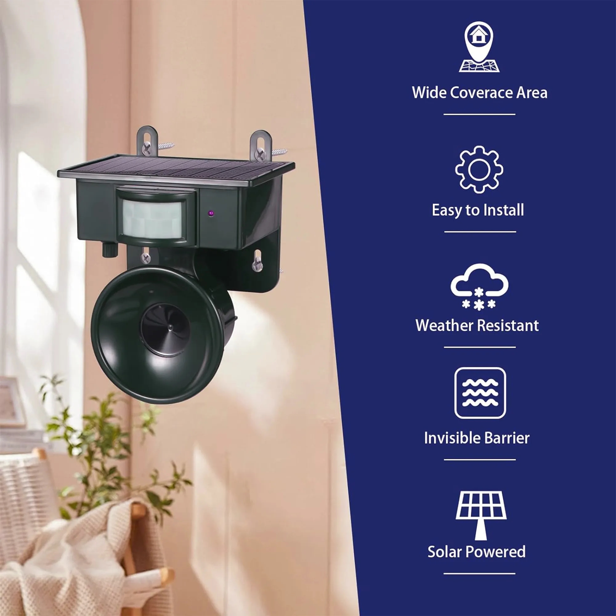 Solar-Powered Ultrasonic Animal Repeller 2
