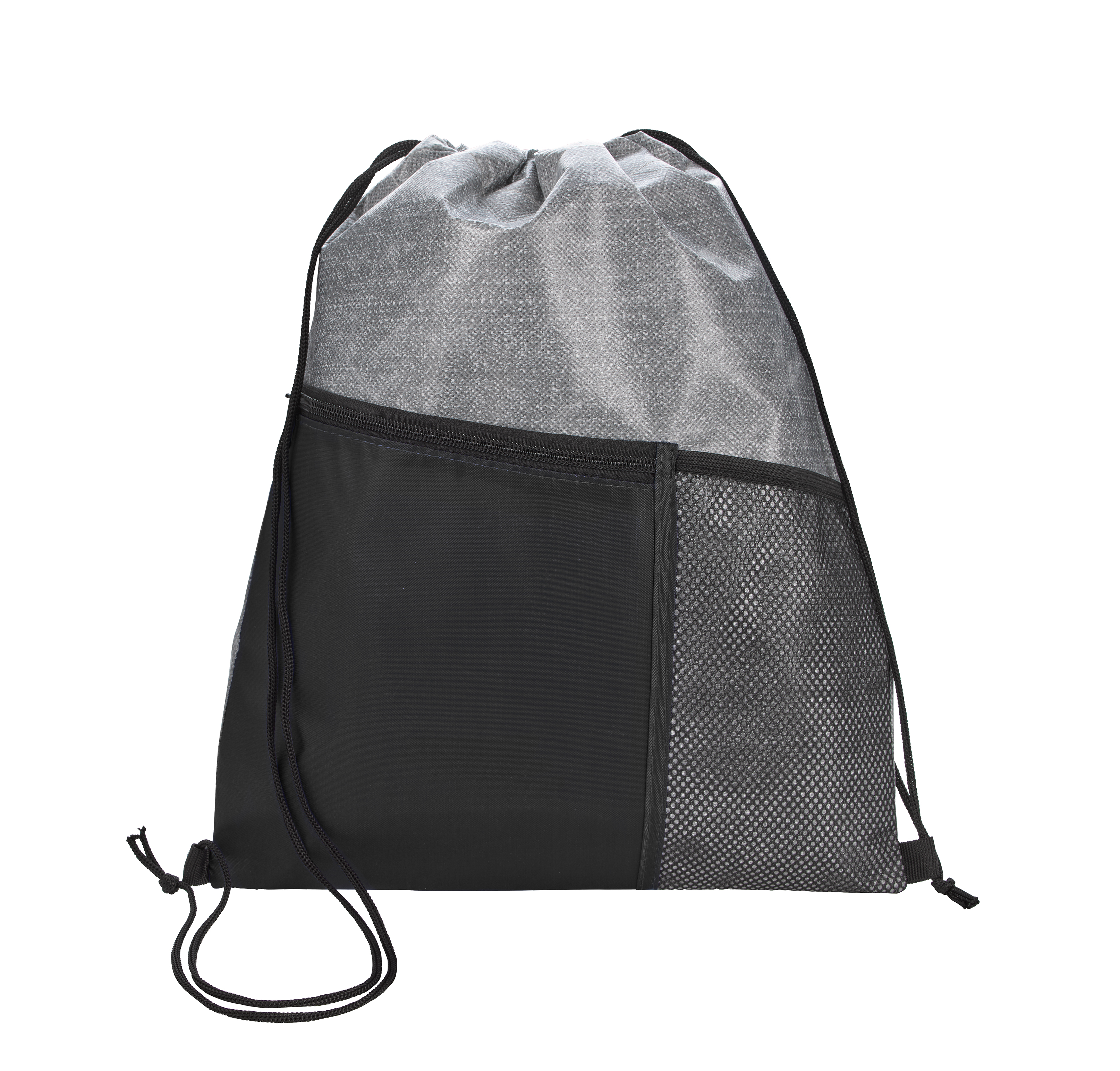 Good Value™ Heathered RPET Non-Woven Drawstring Backpack 9